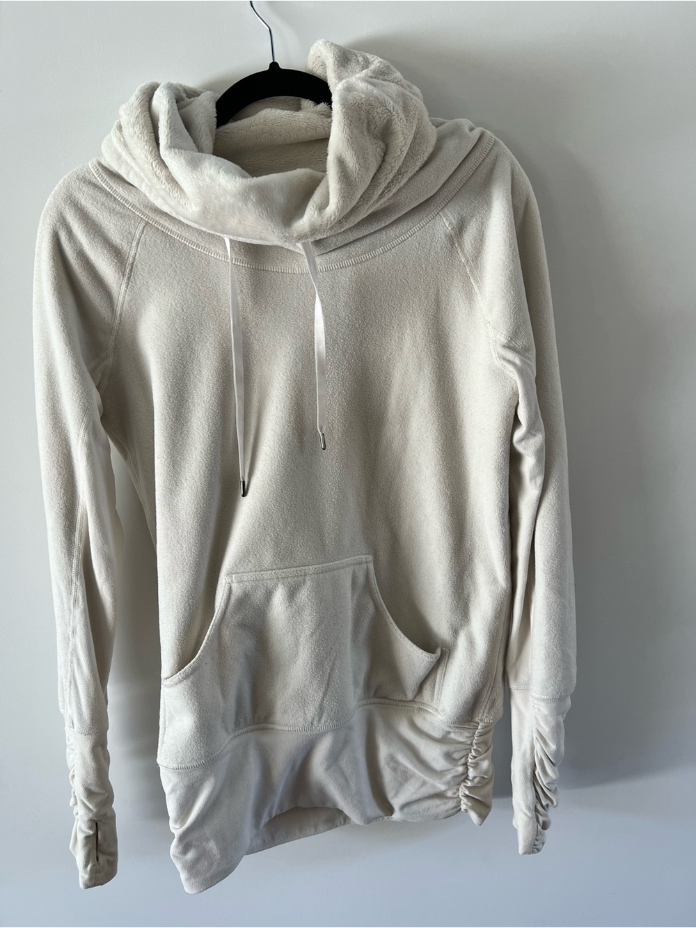 Lululemon Cozy Cream Funnel Neck Pullover Hoodie Sweater
